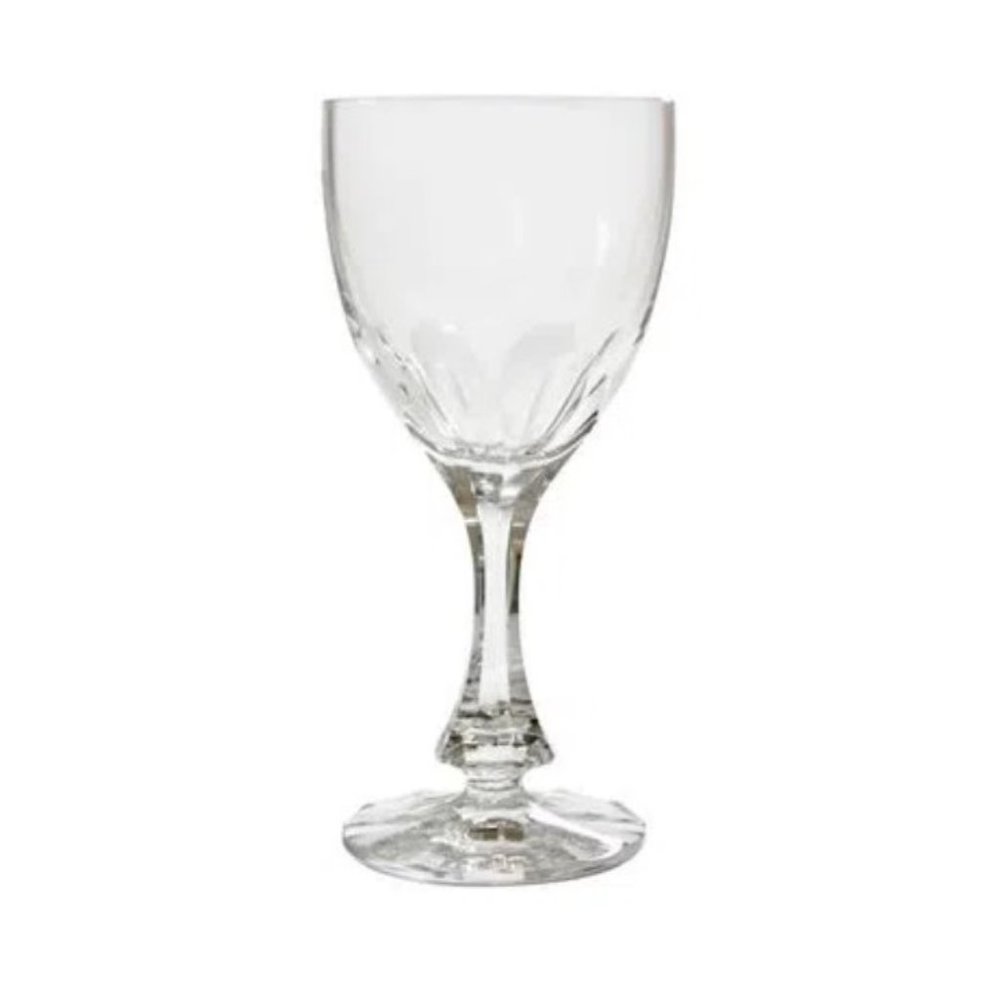 PAIR of Baccarat Monaco White wine Goblet Glass 5 3/4 Crystal Luxury Drinkware